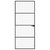 Interior Door Black 32.7"x79.3" Tempered Glass&Aluminum Slim A949-153659