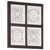 Hand-Carved Wall Panel MDF 15.7"x15.7"x0.6" Brown and White A949-321653