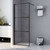 Walk-in Shower Wall with Clear ESG Glass Black 39.4"x76.8" A949-149150