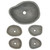 Basin River Stone Oval (14.6"-18.1")x(11.4"-14.2") A949-146213