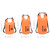 Dry Bag with Zipper Orange 7.9 gal PVC A949-92786