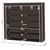 US Non-woven Fabric 7 Layers 14 Grids Shoe Rack Cabinet 110*28*115cm Storage  Holder Dark brown K484-PHO_0S7Z19UB_US