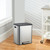 US GARVEE Dual Trash Can Stainless Steel 2 x 4 Gal  Garbage Can Steel Pedal Recycle Bin K484-PHO_0XP05V7R_US