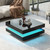 US 2-Tier Square Coffee Table With LED Lights Center Sofa Table Multifunctional Cocktail Table For  K484-PHO_11ZBIQGN_US