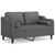 2-seater Sofa Dark Grey Fabric (100% polyester), metal, textilene A949-3200838