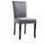 Dining Chair Set of 2 Gray Faux suede leather, Wood Standard A949-249292