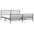 Bed Frame Black Powder-Coated Steel Double Bed Frame A949-374461