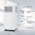 8000 BTU Portable Air Conditioner 3 in 1 AC Unit with Fan and Dehumidifier - Color: White - Size: 8 D681-FP10739US-WH