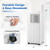 10000 BTU Portable Air Conditioner Cools up to 350 Sq wth 24H Timer - Color: White D681-FP10748US-WH