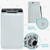 8.8 lbs Portable Full-Automatic Laundry Washing Machine with Drain Pump - Color: White D681-FP10219US