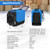 190 PPD Commercial Dehumidifier with Pump and 2 Wheels-Blue - Color: Blue D681-ES10403US-BL