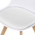 Set of 4 Modern White Shell Dining Chair Upholstered Padded Seat w/ Beechwood  Legs Q280-DICD4149