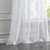 84" White Trellis Pattern Embroidered Window Curtain Panel N270-473336