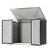 Outdoor Black Galvanized Steel Trash Can Storage Shed - Holds 2 Garbage Bins Q280-SHGTRCS220143957