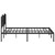  Bed Frame Black Powder-coated steel King Bed Frame Rectangular A949-373794
