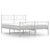  Bed Frame White Powder-Coated Steel Double Bed Frame A949-355336