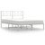  Bed Frame White Powder-Coated Steel Full Bed Frame Rectangular A949-355315