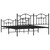  Bed Frame Black Powder-Coated Steel King Bed Frame Rectangular A949-353462