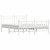  Bed Frame White Powder-Coated Steel Full Bed Frame Rectangular A949-353609