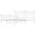  Bed Frame White Powder-Coated Steel Full Bed Frame Rectangular A949-353609