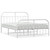  Bed Frame White Steel Double Bed Bed Frame Rectangular A949-353701