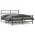  Bed Frame Black Powder-Coated Steel 60x79 in Bed Frame A949-355385