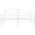  Metal Bed Frame White Powder-Coated Steel 76 x 80 in Durable A949-372350