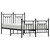  Bed Frame Black Powder-Coated Steel Full Bed Frame Rectangular A949-353554