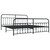  Bed Frame Black Powder-Coated Steel Double Bed Durable A949-352602