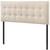 Queen size Modern Ivory Fabric Upholstered Button Tufted Headboard Q280-RKUPHDB110924571