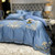 Color: Blue, style: 1.8fitted sheet 200x230 - High End Luxury European Satin Wedding Four Piece Set Q119-CJCS162191420TG
