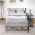 Full/Queen Size Metal Platform Bed Frame with Headboard and Footboard-Queen Size - Color: Black - S D681-HU10425DK-Q