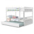 Full over Full Bunk Bed Platform Wood Bed with Ladder-White B593-HW65358COLOR+