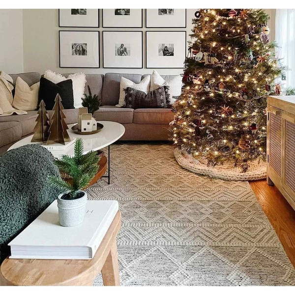 9-ft. x 12-ft. Hand Woven Wool Blend Grey Beige Ivory Persian Style Area Rug Q280-NBTWPAR3495162837