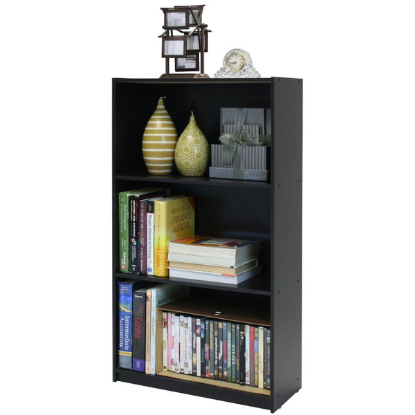 3-Tier Bookcase Storage Shelves in Espresso Finish Q280-F3TSSB3567