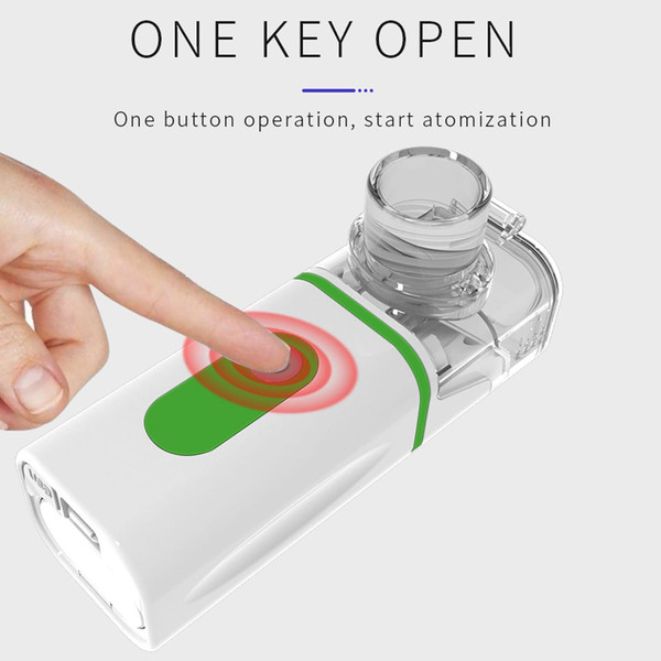 Portable Handheld Ultrasonic Nebulizer Phlegm Cough Relieving Pocket Machine for Home Travel Green K484-FQZHE_J50JRLDY
