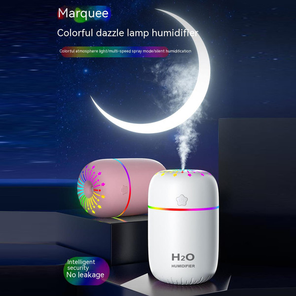 Colorful Mini Humidifier With 300ml Water Tank Usb Aroma Essential Oil Diffuser Colorful Night Ligh K484-PHO_0YGSSQGY