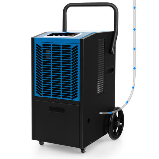 140 Pints Commercial Dehumidifier Crawl Space Dehumidifier with Pump and Drain Hose-Blue - Color: B D681-ES10302US-BL
