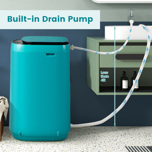 7.7 lbs Full-Automatic Washing Machine with 10 Washing Programs-Blue - Color: Blue D681-FP10244US-BL