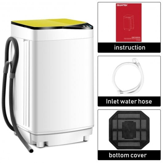Full-automatic Washing Machine 7.7 lbs Washer / Spinner Germicidal-Yellow - Color: Yellow D681-EP24708YE