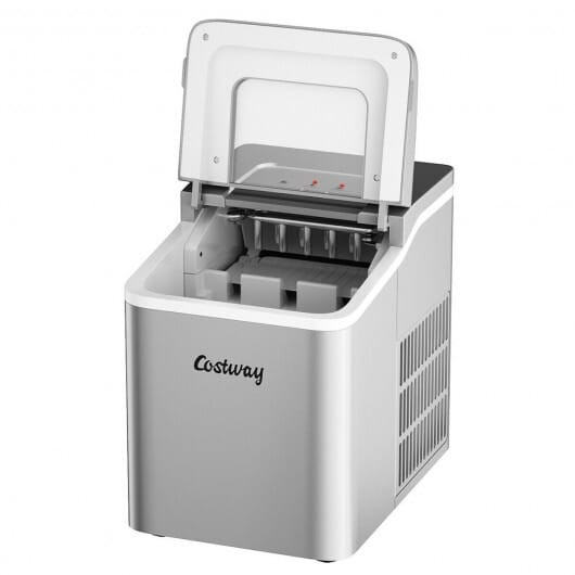 Portable Countertop Ice Maker Machine with Scoop-Silver - Color: Silver D681-EP24744US-SL
