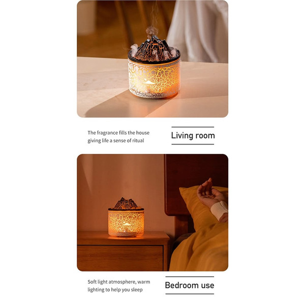 Aromatherapy Diffuser 180ml Ultrasonic Aromatherapy Humidifier USB Flame Aromatherapy Machine with  K484-FQZHE_LQJ5V6V7