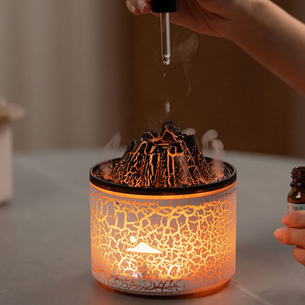 Aromatherapy Diffuser 180ml Ultrasonic Aromatherapy Humidifier USB Flame Aromatherapy Machine with  K484-FQZHE_LQJ5V6V7