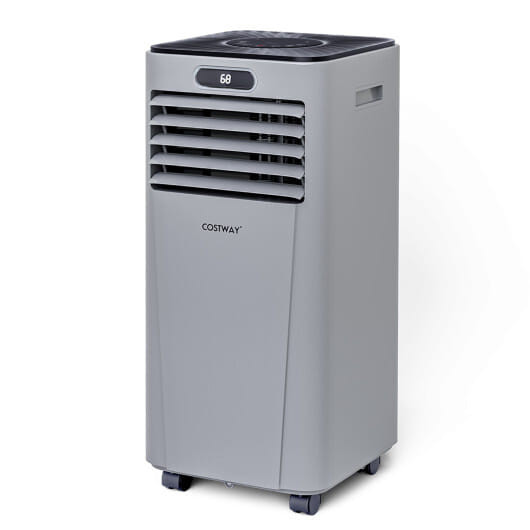 10000 BTU 4-in-1 Portable Air Conditioner with Dehumidifier and Fan Mode-Gray - Color: Gray D681-FP10120US-GR