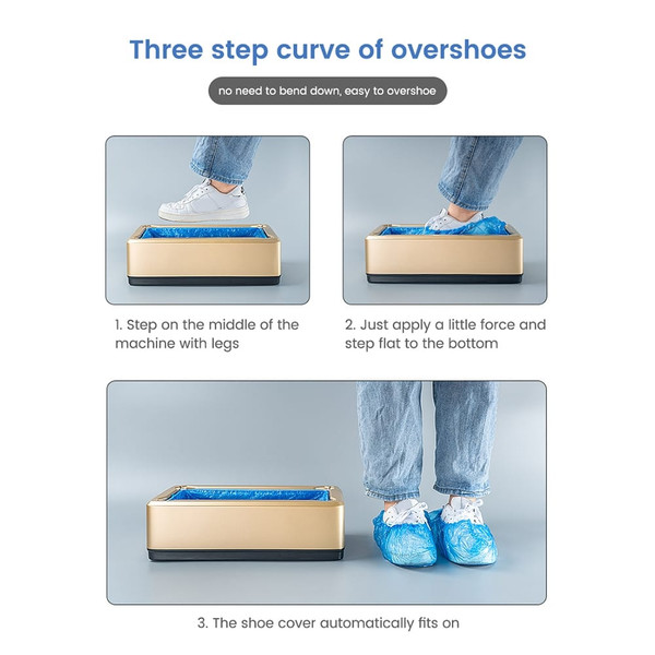 Automatic Shoe Cover Machine with Disposable Shoe Covers Automatic Shoe Cover Dispenser Rose Gold M K484-FQZIN_92UK9FQP