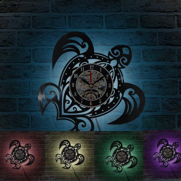 2021 Classic Sea Turtle Wall Clock with Color Changing Wireless Remote Q119-CJJZJYJD00084