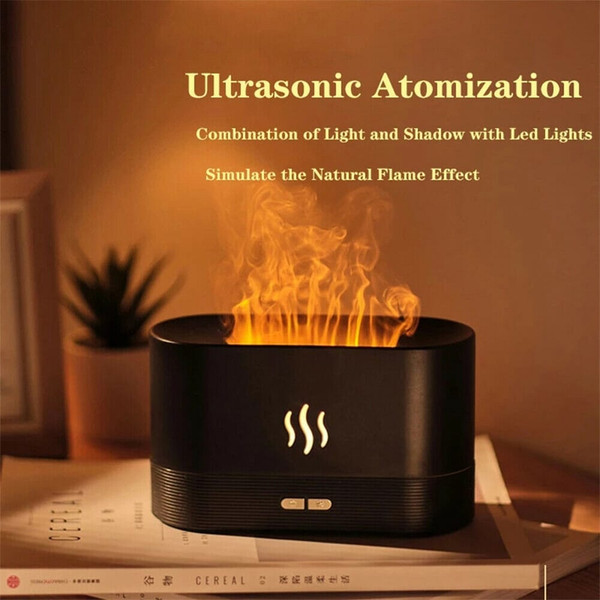 Usb Flame Night Light Air Humidifier Aromatherapy Essential Oil Diffuser Cool Mist Maker Black K484-PHO_0VU4PYIV