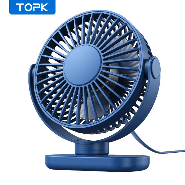 Color: Red, Ships From: CHINA - TOPK USB Small Desk Mini Portable Fan 3 Speeds Quiet Desktop Fan 36 F640-12000038352140875
