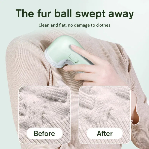 Color: Blue - Household Clothes Shaver Fabric Lint Remover Fuzz Electric Fluff Portable Brush Blade F640-12000033304380784