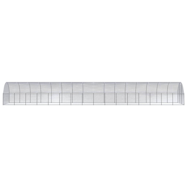 Chicken Coop Silver Galvanized Steel Large Durable Chicken Coop A949-3095469